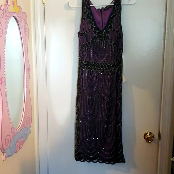 Ashro Dresses | Ashro Formal Sleeveless Seaquin Dress Nwt | Color: Black/Purple | Size: 12 | Cherryboring's Closet